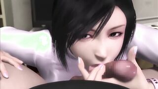 Thicc oriental nurse squirting and makes you cum many times [Semen analysis] / 3D Animated game