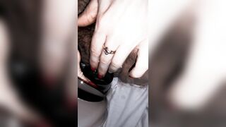 Orgasm into bed. Golden rain after. Everything is very hard and soak...