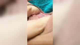 post shower solo play 