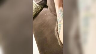 Ex on His Knees Fucking Me with a Glass Vibrator