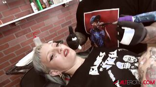 River Dawn Ink gets some new ink then gets banged!