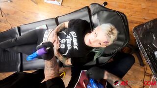 River Dawn Ink gets some new ink then gets banged!