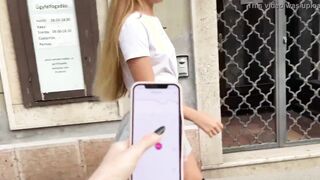 Lovense Lush Control of my Stepsister into Outdoor Place! People