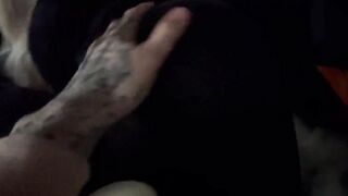 Blonde cunt with mouth Angie Lynx plowed and cumshot into the vehicle