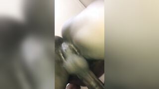 10inch big black dick makes her squirt backshots