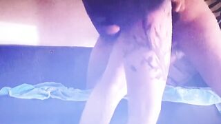 Babe inked dark hair lover punch fisting and hard pegging his bf bubble ass