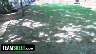 Adorable Teenie Fucking Outdoor