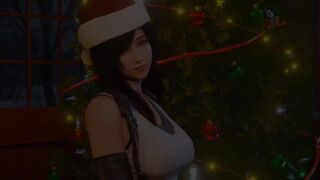 FF7 Remake Tifa Pounded as Christmas Present [4K Uncensored Hentai]