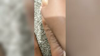 Mizz Boobies shows off her toes (feet couple)
