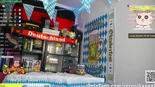 Freaky big titted german Bae celebrates Oktoberfest nude finger bang having fun with