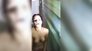 Shower with 10 inch vibrator