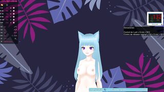 Vtuber atrevida te hace una mamada mientras se masturba 