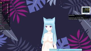 Vtuber atrevida te hace una mamada mientras se masturba 