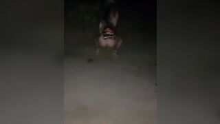 PEEING ON MY HANDS NUDE  WENT FILTHY INSIDE THE WOODS AT NIGHT