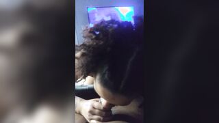black women spits all over cock then fills both holes