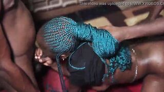 Ebony intern gets nailed by colleagues into the office