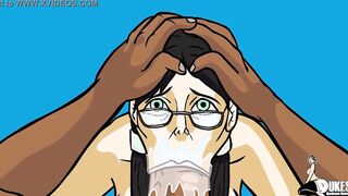 I get this long tit nerdy women to suck my