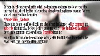UnderBoob hand job (hand job, bouncing, long-jugs) by Amedee Vause