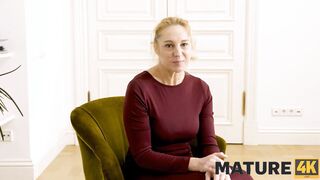 MATURE4K. During casting bro becomes interested into fucking older interviewee