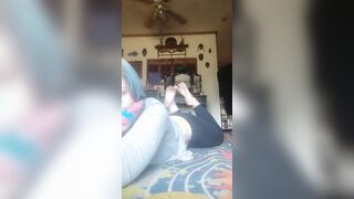 Toe bound on my belly
