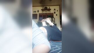 Toe bound on my belly