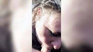 Sunny day vehicle fellatio MILF want my dick