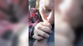 Sunny day vehicle fellatio MILF want my dick