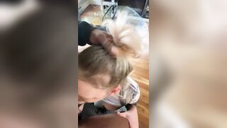 Big Black Dick cum load swallowing is part of a happy Russian huge tit whore daily routine
