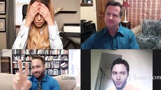Big Boobed Bitch Caught Fapping On Zoom Call By Her Boss