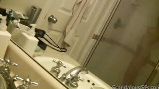 Big Boobed shower Cutie gets licked out