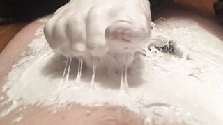 Turf Job into Sticky Marshmallow Fluff - Retro Messy Toes Bdsm