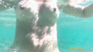 Nude adventures! Swimming nude on a outside beach