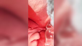 Outside vehicle masturbation close up