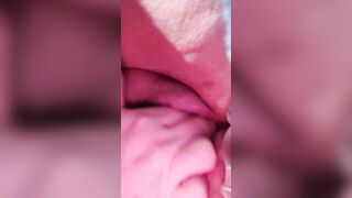 Outside vehicle masturbation close up