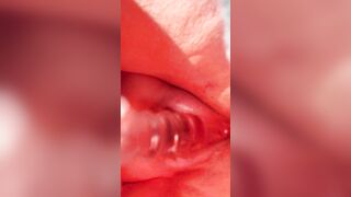Outside vehicle masturbation close up