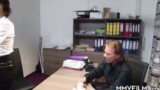 Euro workers gets fucked by her boss