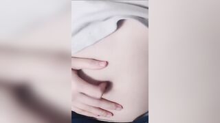 Bombshell Eastern Hoe Likes To Finger Her Belly Button And Clitoris Into The Morning