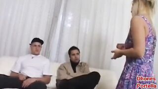 sexy Milf Fucking With Her Hubby's 2 Friends