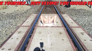 babe Marysville Milf Masturbates On The Train Tracks
