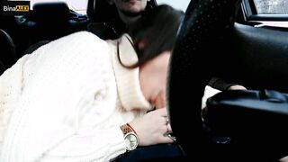 Quick Oral Sex on the side of the road. Swallows cum