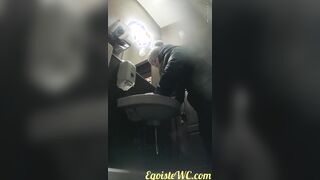 Continuation of the adventures of girls into the cafe restroom