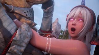 DOA Honoka: preggo 4some cummed gang bang