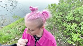 Pink Haired Skank Nika-Venus gets screwed next to a Cliff!