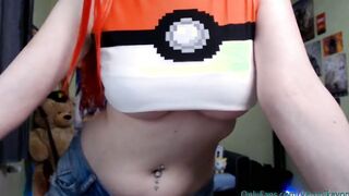 Pokemon women flashing tight cunt