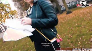 German blonde with natural boobies pick up at the street