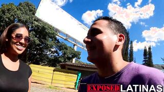 exposedlatinas - Big Boobed hispanic gets a fabulous welcome at the