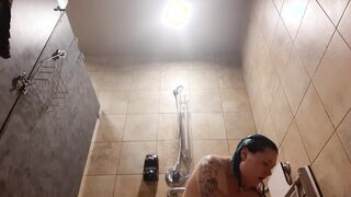 Pawg inside outside shower