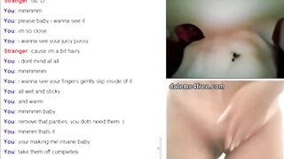 Turned On Bombshell showing her perfects shaved pussy