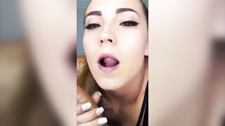 deep throat and anal with cum dripping from vagina