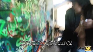 LAW4k. women in black tries to steal car but gets busted and